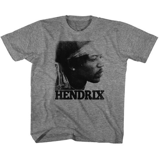 Jimi Hendrix Youth S/S T-Shirt - Vintage Face - Heather Graphite Heather
