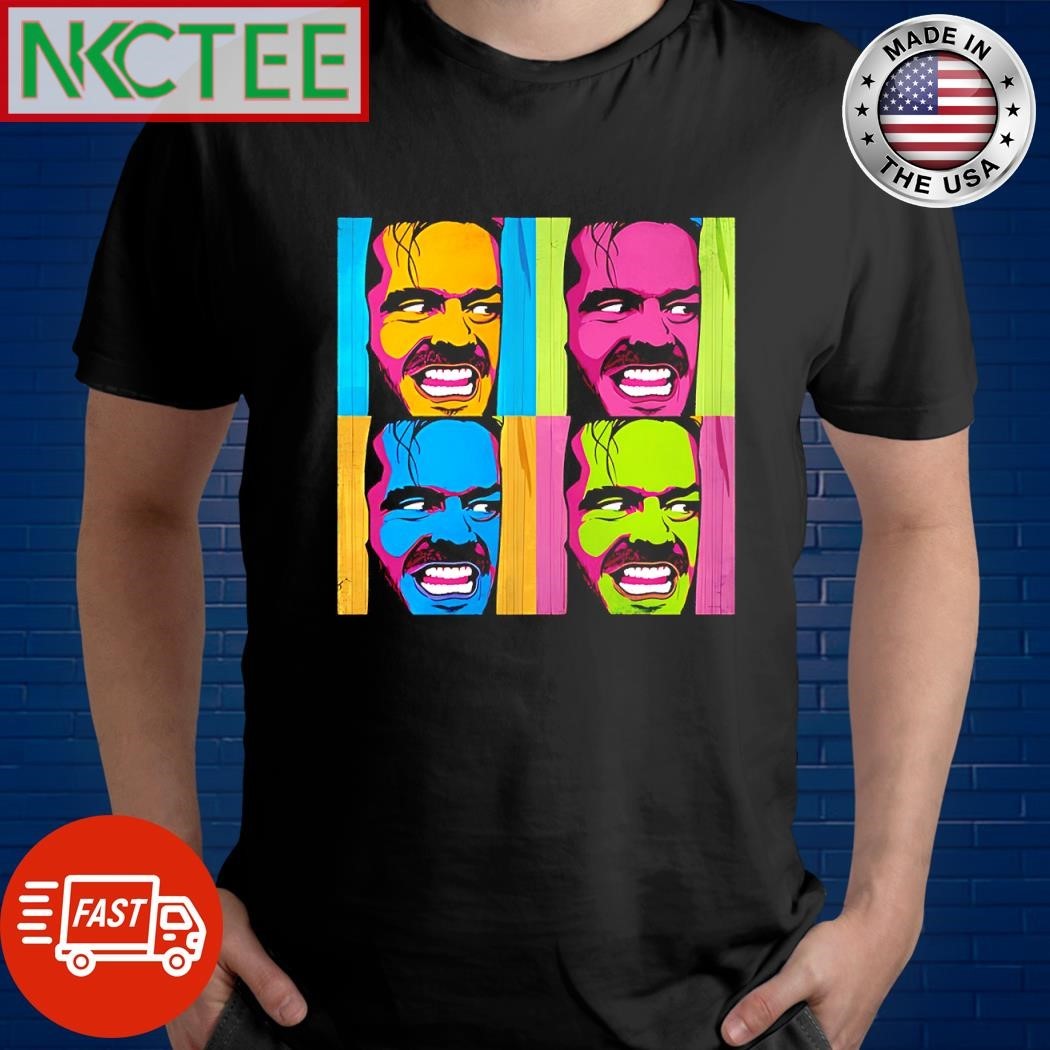Jack Nicholson rainbow paint shirt