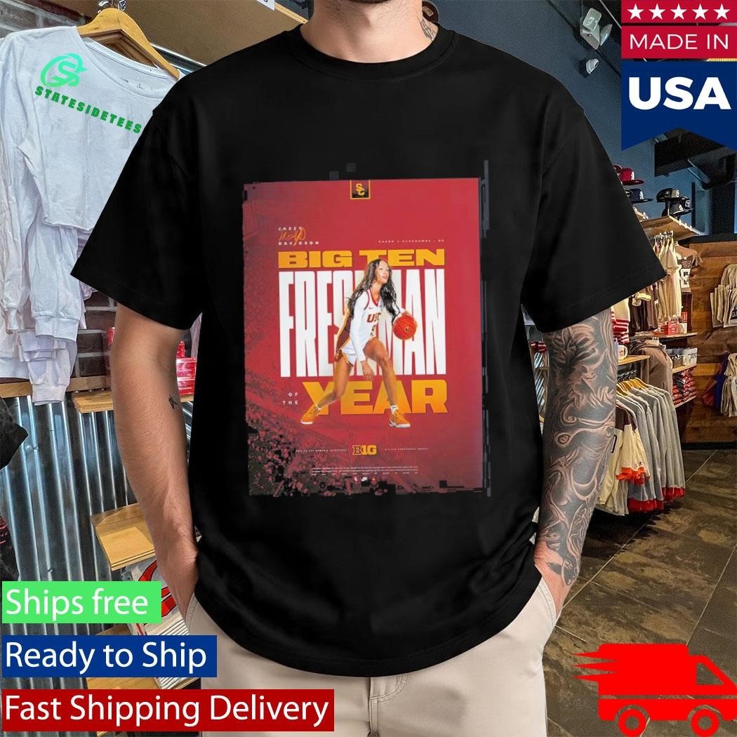 Jazzy Davidson USC Trojans Women’s Basketball Big 10 Freshman Of The Year T-Shirt