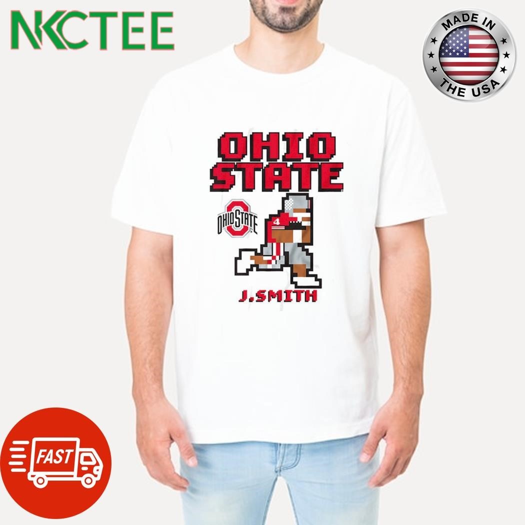 Jeremiah Smith Ohio State Football retro baller pixel shirt