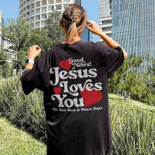 Jesus Loves You Shirt Christian Mental Health Shirts Preppy Faith Based Clothing Christian Clothes Religious Indie Graphic Tee Catholic Gift  T-shirt, sweater and Hoodie