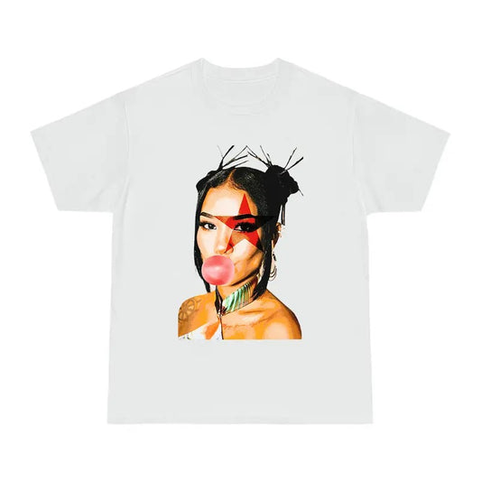 Jhene Star Big Face Bubble Gum Tee - Unique Graphic for Trendsetters