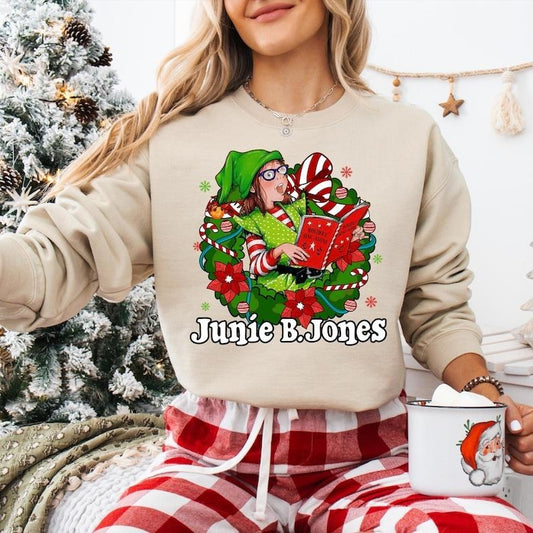 Junie B Jones Christmas Sweatshirt, Teacher Christmas T-shirt, Children's Book Christmas Tee, Book Lover Gifts, Merry Christmas Hoodie