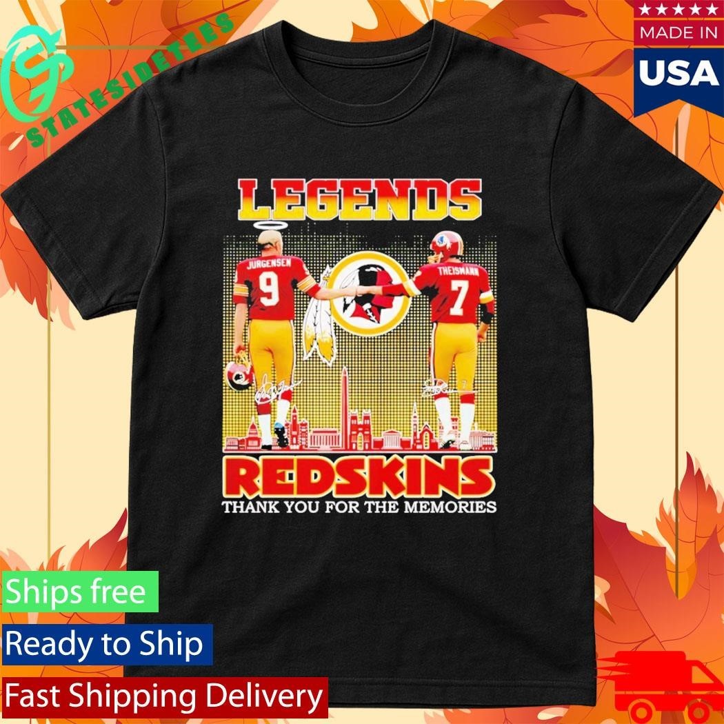 Jurgensen Theismann Legends Redskins Thank Yoi For The Memories Shirt