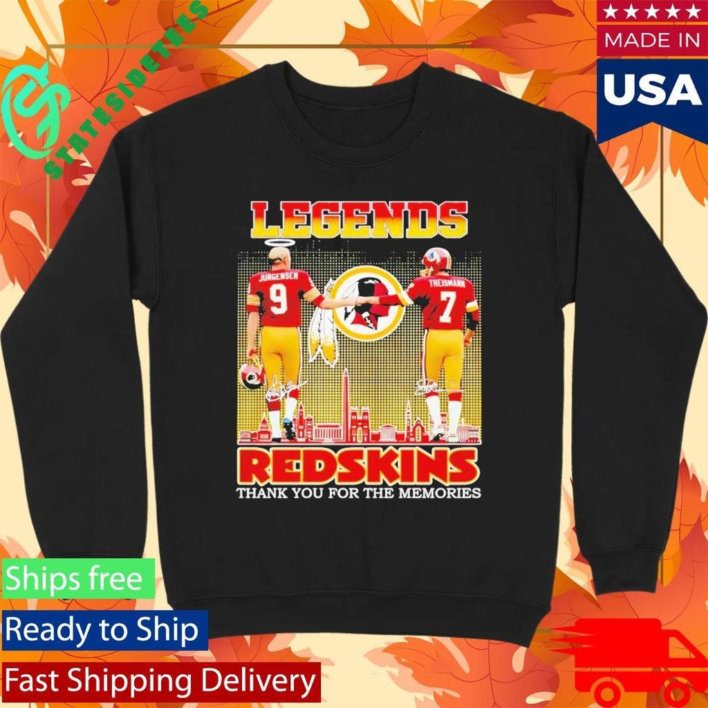 Jurgensen Theismann Legends Redskins Thank Yoi For The Memories Shirt