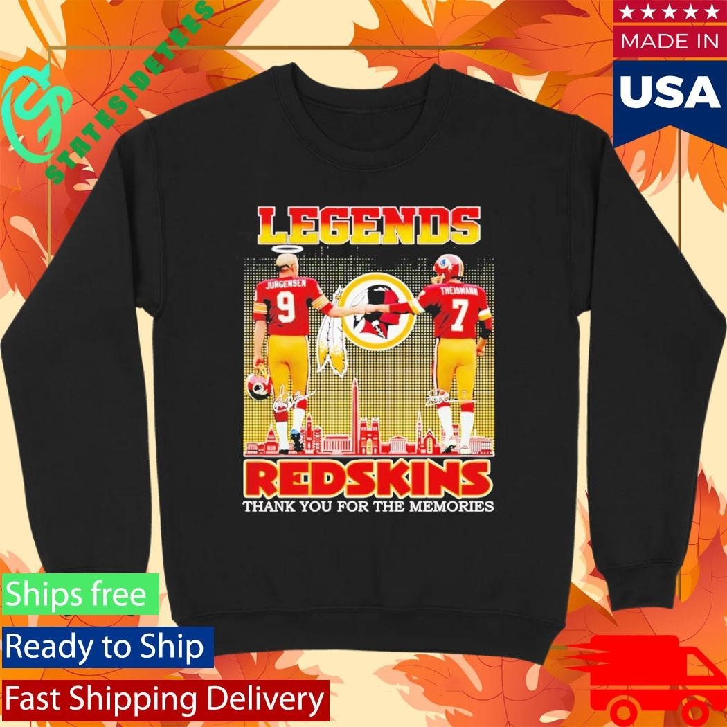 Jurgensen Theismann Legends Redskins Thank Yoi For The Memories Shirt