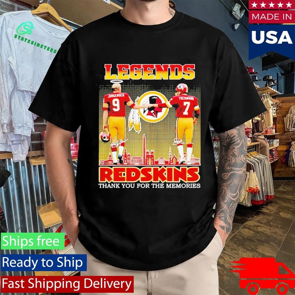 Jurgensen Theismann Legends Redskins Thank Yoi For The Memories Shirt