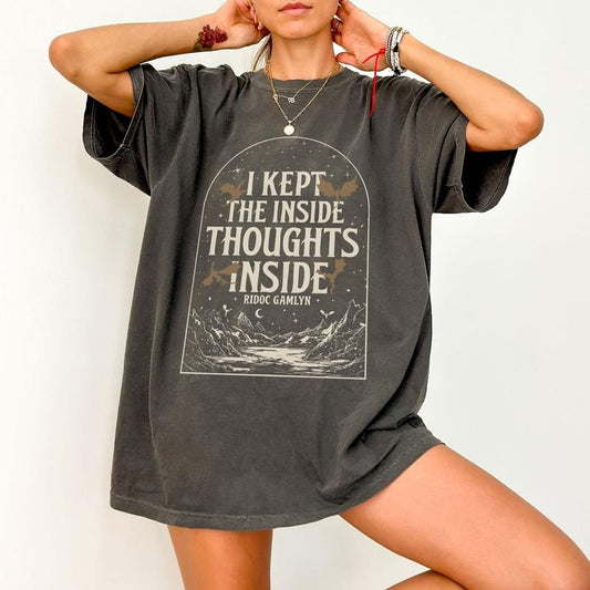 Kept The Inside Thoughts Inside Shirt, Basgiath War College, Fourth Wing Shirt, Onyx Storm Shirt, Quest Squad Shirt, Dragon Rider Shirt