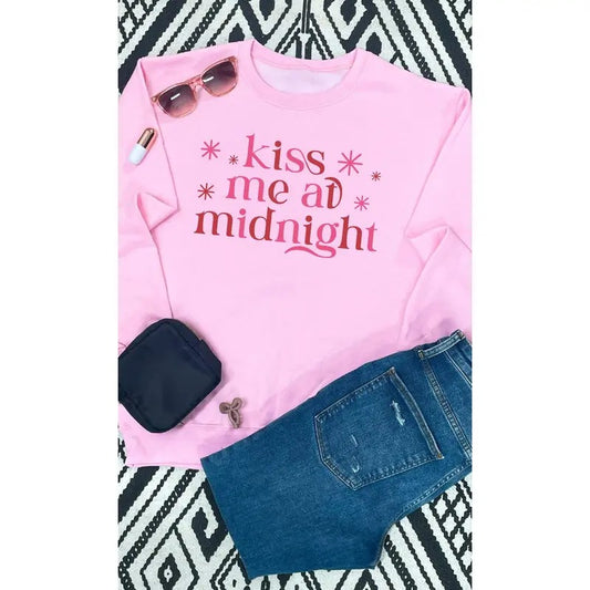 Kiss Me At Midnight Graphic Sweatshirt
