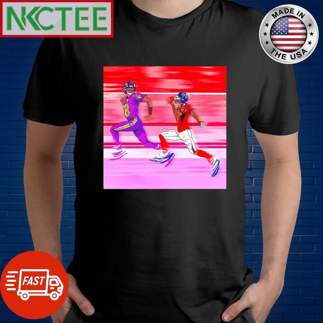 Lamar Jackson Passes Michael Vick run paint shirt