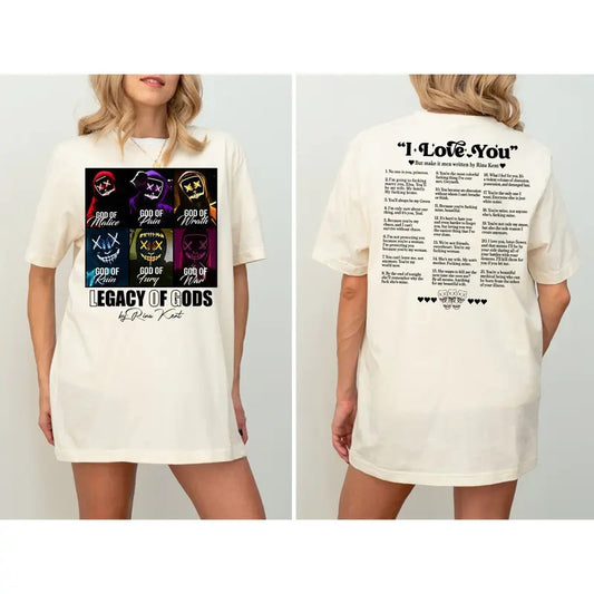 Legacy of Gods I Love You Book Quotes 2 Sides Sweatshirt, Legacy of Gods Heathens Hoodie, Dark Romance Tee, Bookish T-shirt