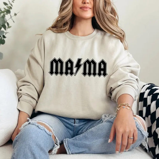 Lightning Bolt Mama Sweatshirt, Mom Life Tee Shirt, Cool Mom Shirt, New Mom T-Shirt, Retro Mom Sweater, Gift For Mom, Mother's Day Gift Cotton Fabric