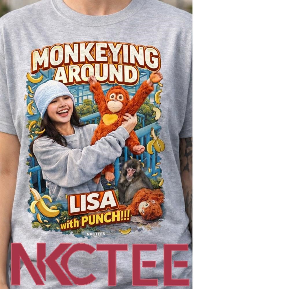 Lisa Blackpink & Punch Monkey Meme Shirt