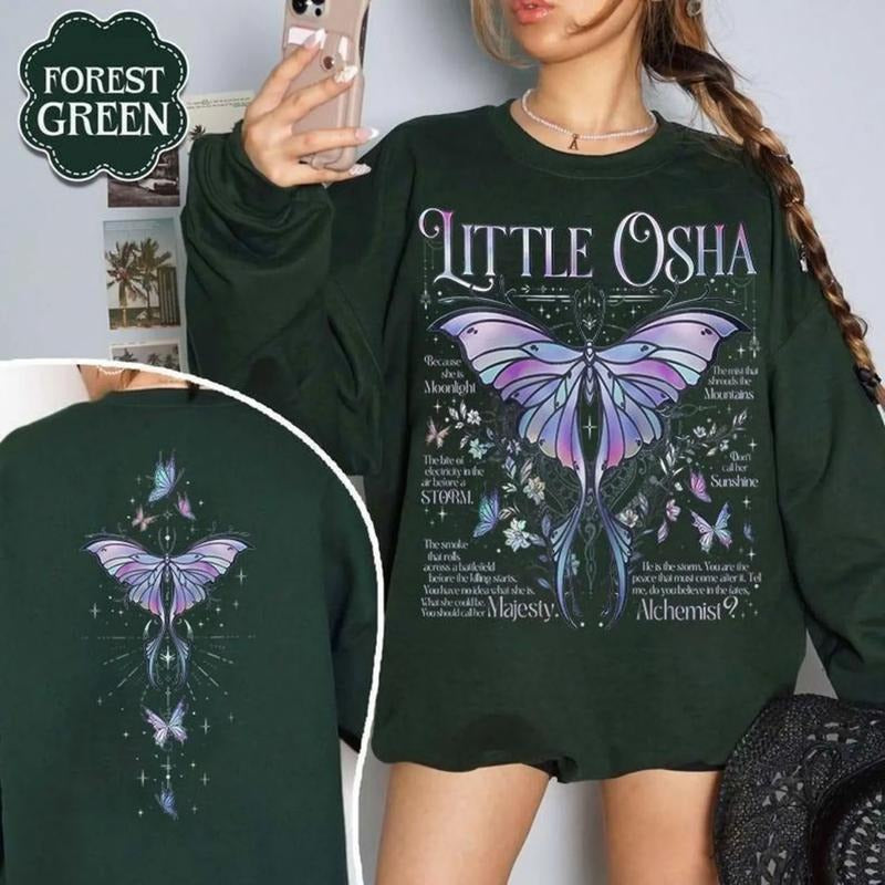 Little Osha Butterfly Tee Shirt, Quicksilver Callie Hart Sweatshirt, Saeris Fane Kingfisher Inspired Shirt, Kingfisher Quicksilver Fan Sweater