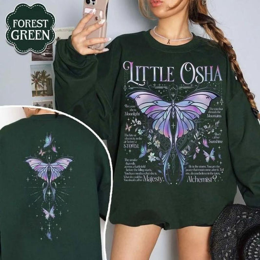 Little Osha Butterfly Tee Shirt, Quicksilver Callie Hart Sweatshirt, Saeris Fane Kingfisher Inspired Shirt, Kingfisher Quicksilver Fan Sweater