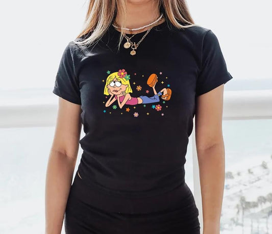 Lizzie McGuire Baby Tee, Funny Cartoon Character Baby Tee, Cute Lizzie Baby Tee