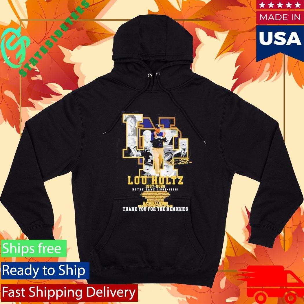 Lou Holtz Notre Dame 1937 2026 thank you for the memories signature Shirt