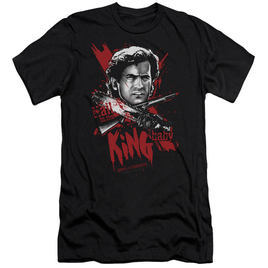 Army Of Darkness Hail To The King Premium Bella Canvas Slim Fit Mens T Shirt Black