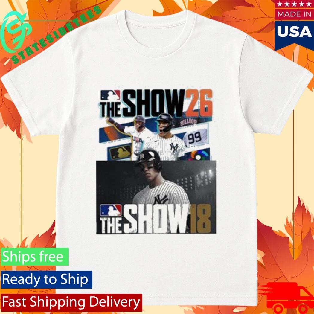 MLB The Show 26 Aaron Judge New York Yankees Cover Athlete Baseball Game Artwork T-Shirt