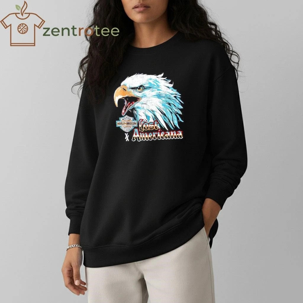 Machine Gun Kelly Harley Davidson X Mgk Lost Americana Merch Big Eagle Head tee