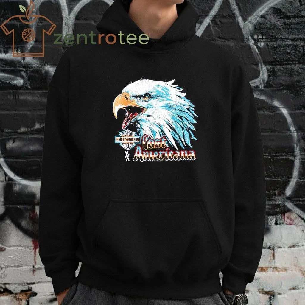 Machine Gun Kelly Harley Davidson X Mgk Lost Americana Merch Big Eagle Head tee