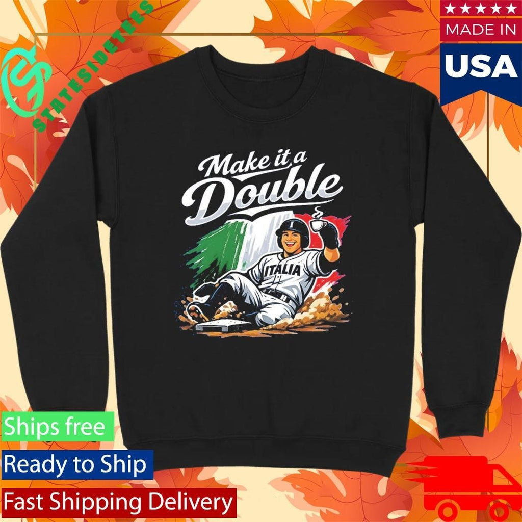 Make It A Double Italia Baseball Shirt