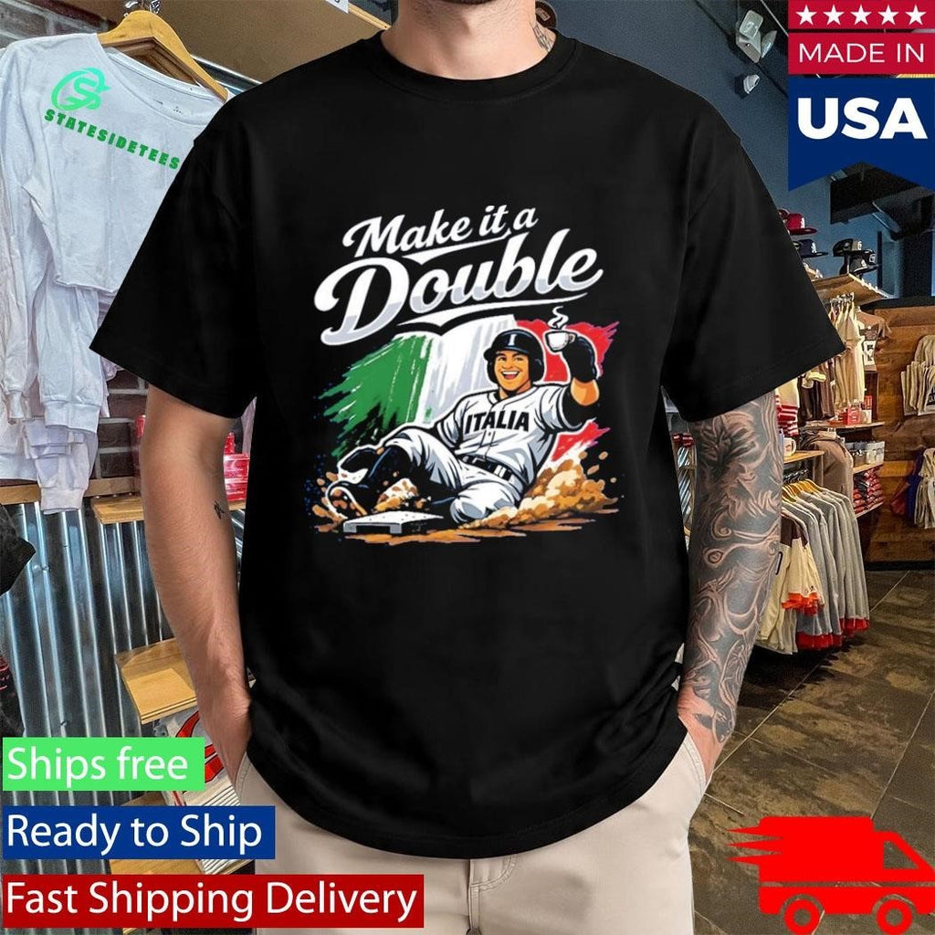 Make It A Double Italia Baseball Shirt