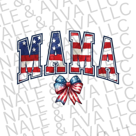 Mama American Flag DTF Transfer