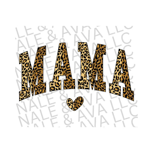 Mama Leopard Heart DTF Transfer