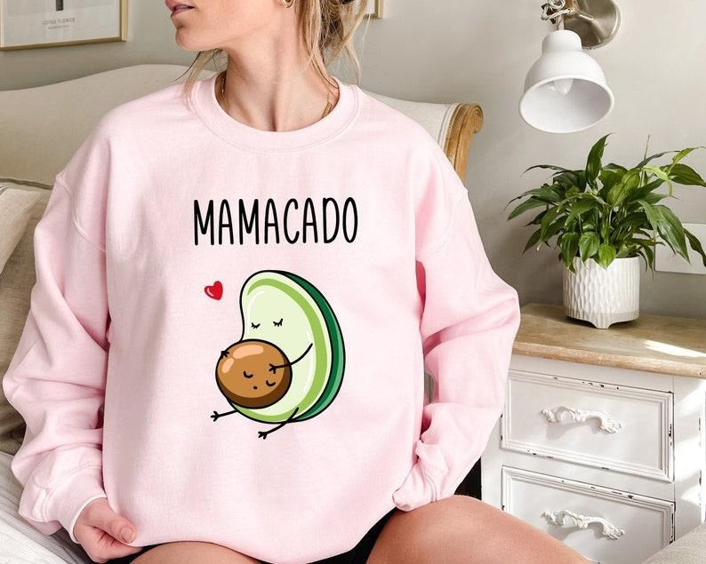 Mamacado Sweatshirt and Hoodie, Baby Announcement Shirt, New Mom Gift, Pregnancy Reveal Shirt, Maternity Shirts, Baby...