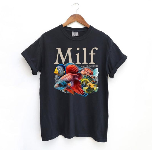 Man I Love Fish T Shirt, Fish Comfort Colors Graphic Tee