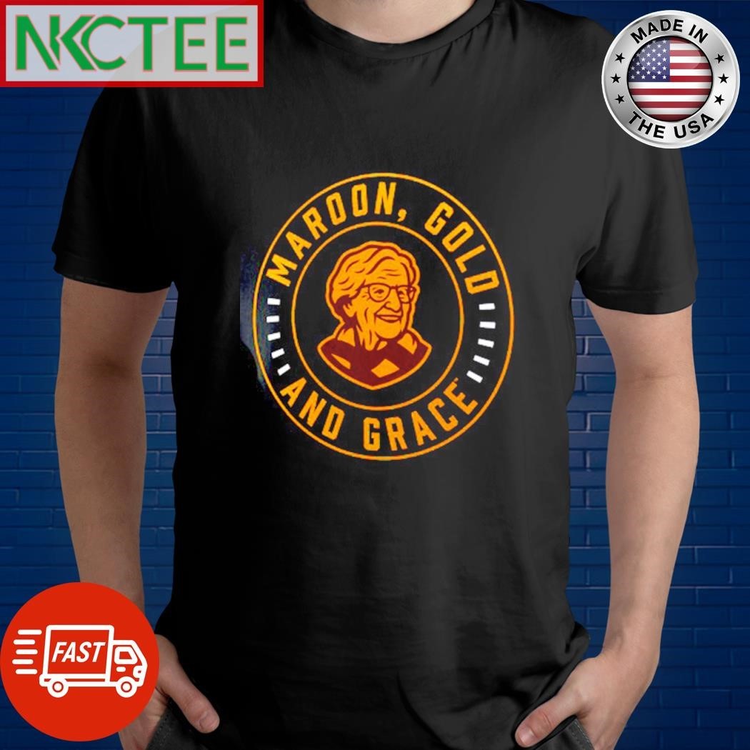 Maroon, Gold and Grace Sister Jean Loyola Chicago Ramblers circle shirt