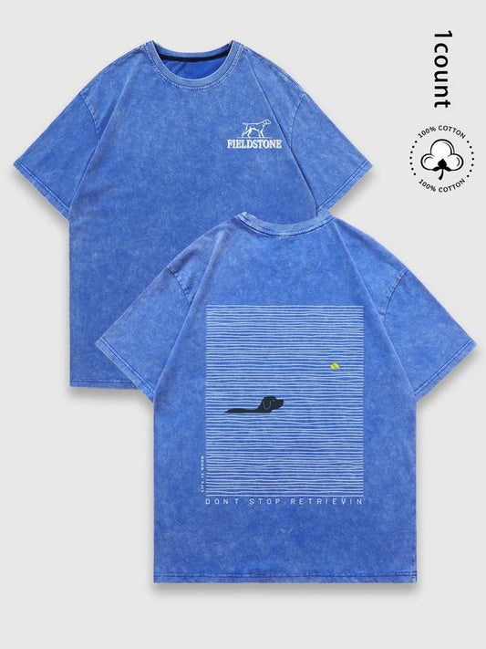 Men's Cartoon Graphic Print Round Neck Tee, Regular Fit Casual Fashion Short Sleeve T-shirt, Men's Summer Top for Daily Wear, Tropical, Cotton