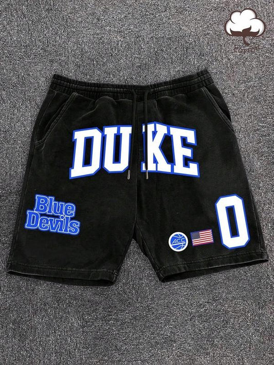 Men's Letter & Number Print Shorts, Casual Comfy Breathable Shorts for Summer, Fashion Men's Bottoms for Daily Wear, Cotton