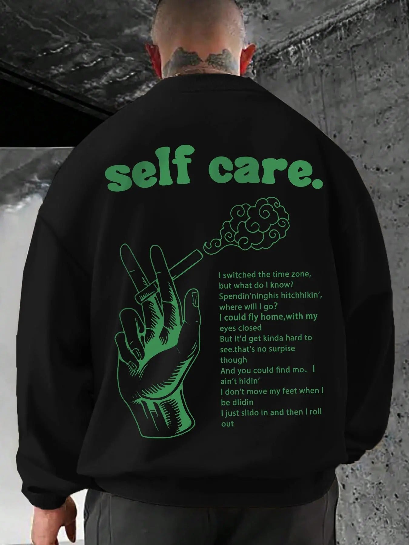 Men's Letter Graphic Print Round Neck Sweatshirt, Regular Fit Casual Fashion Drop Shoulder Long Sleeve Pullover, Men's Fall & Winter Clothes
