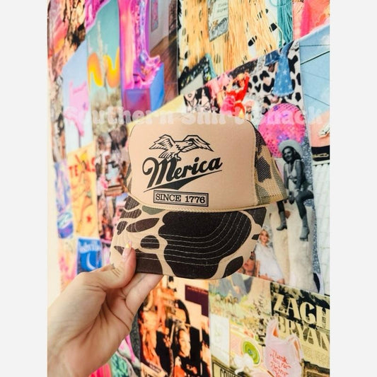 Merica beer Camo Trucker Hat