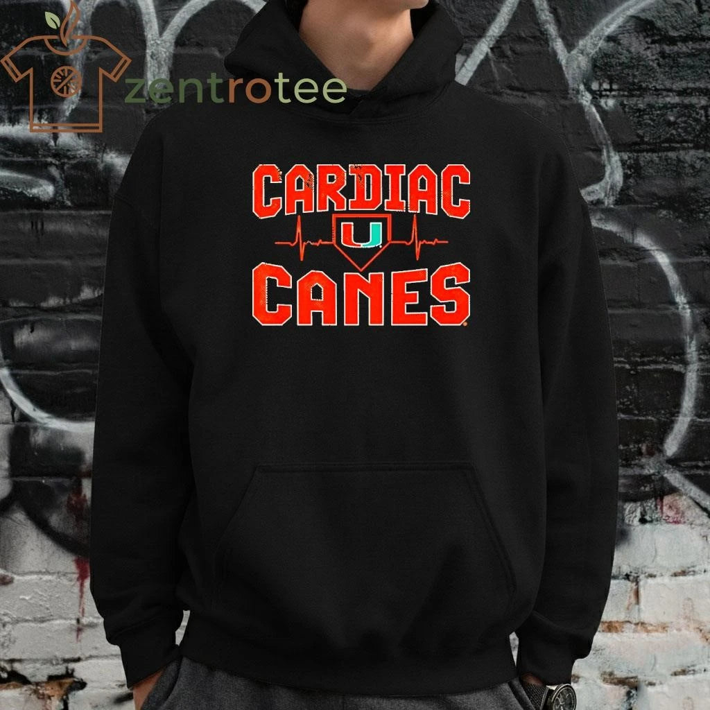 Miami Hurricanes Baseball Cardiac Canes Heart Rate Logo shirt
