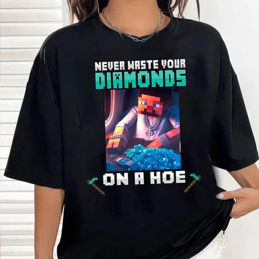 Minecraft Meme Shirt for Fans Casual Style funny graphic tees, Videogames Fans, Gamer Gifts