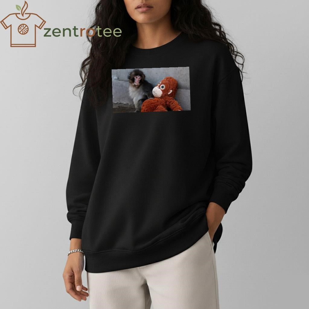 Monkey and toy art photo tee