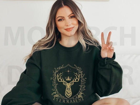 NEW Gold Graphic Added | Aelin, Throne of Glass, Officially Licensed, Terrasen, Sarah J Maas, Bookish, Crewneck Sweatshirt