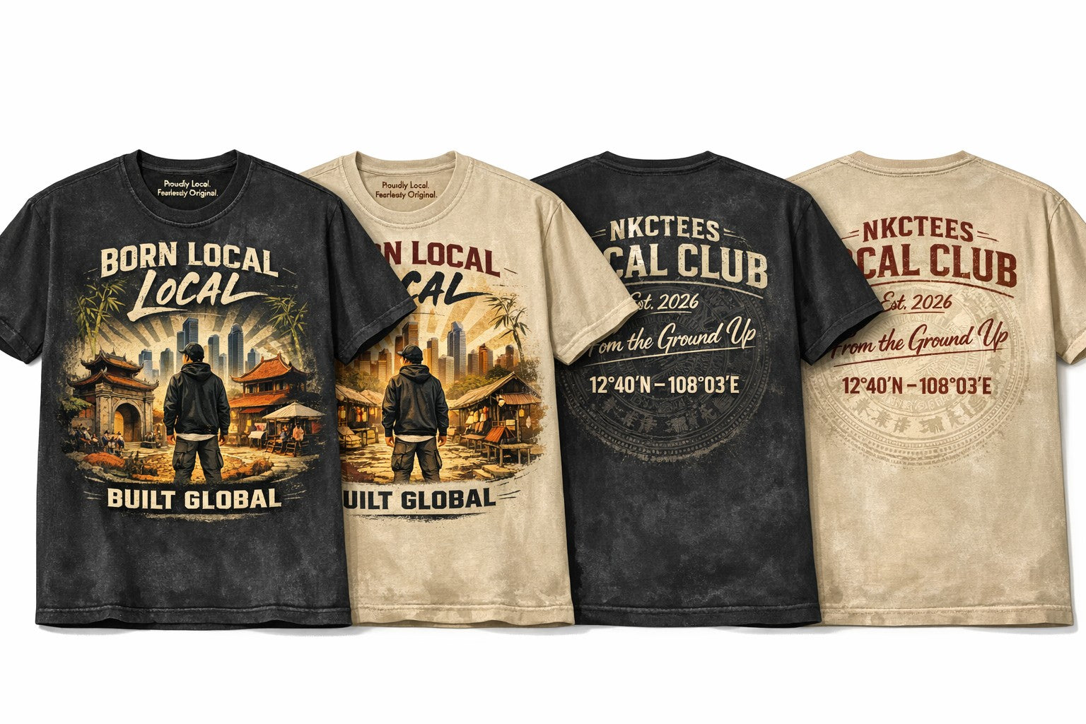 NKCTEES Born Local Built Global Tee – Local Pride Streetwear 2026