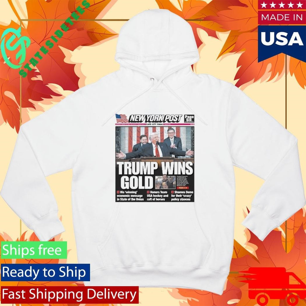 New York Post Trump Wins Gold Cover Shirt