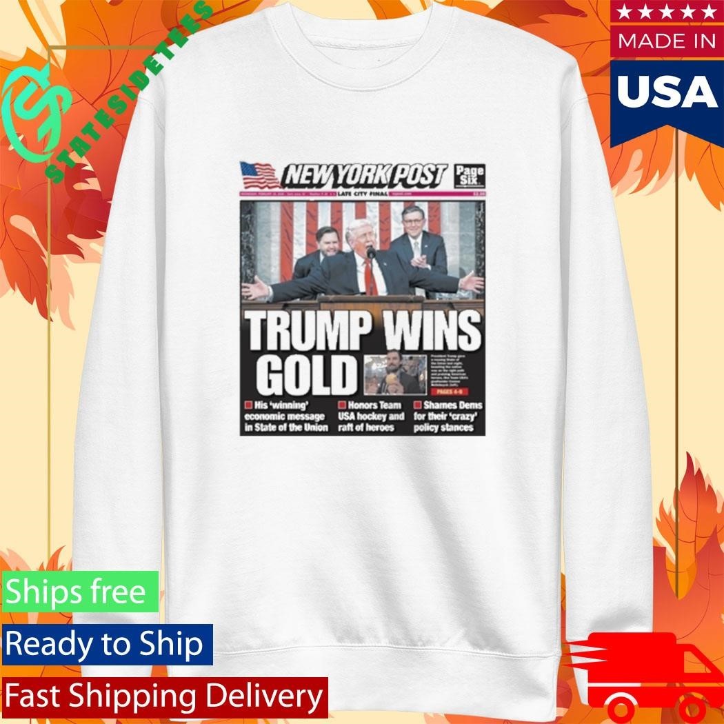 New York Post Trump Wins Gold Cover Shirt