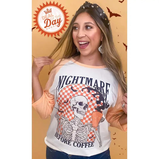 Nightmare Before Coffee Graphic Raglan
