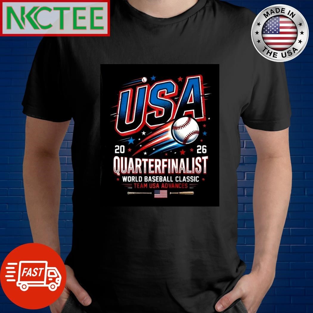 Nkctees™ USA 2026 World Baseball Classic Quarterfinalist Graphic Tee – Black Edition