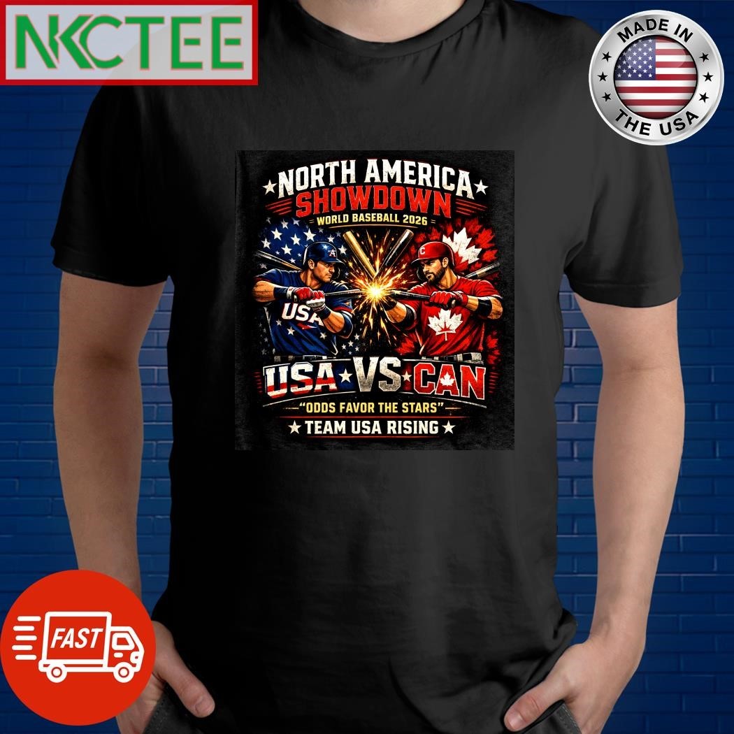 North America Showdown 2026 – USA vs Canada World Baseball Classic T-Shirt