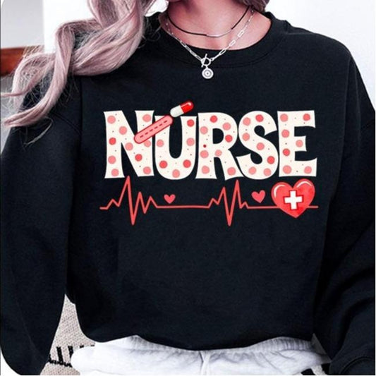 Nurse Heart Shirt, RN Shirt, Nurse Gift, Nurse Shirt, Nurse Day T-Shirt, Quirky Nurse Accessories, Nurse Week Shirt, Nursing School Tee, Cute Nurse Tee, Gift For Nurse