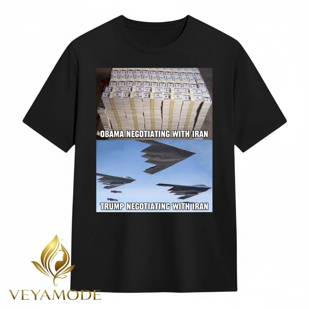Obama Negotiating with Iran Money Trump Negotiating with Iran Money bombs tee