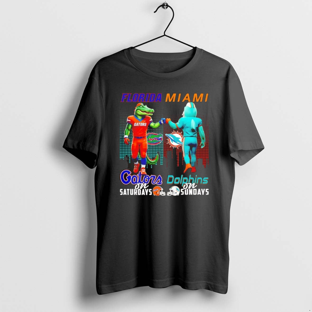 Official Florida Gators On Saturdays Miami Dolphins On Sundays Mascot Chriast T-Shirts, Hoodie, Sweatshirt