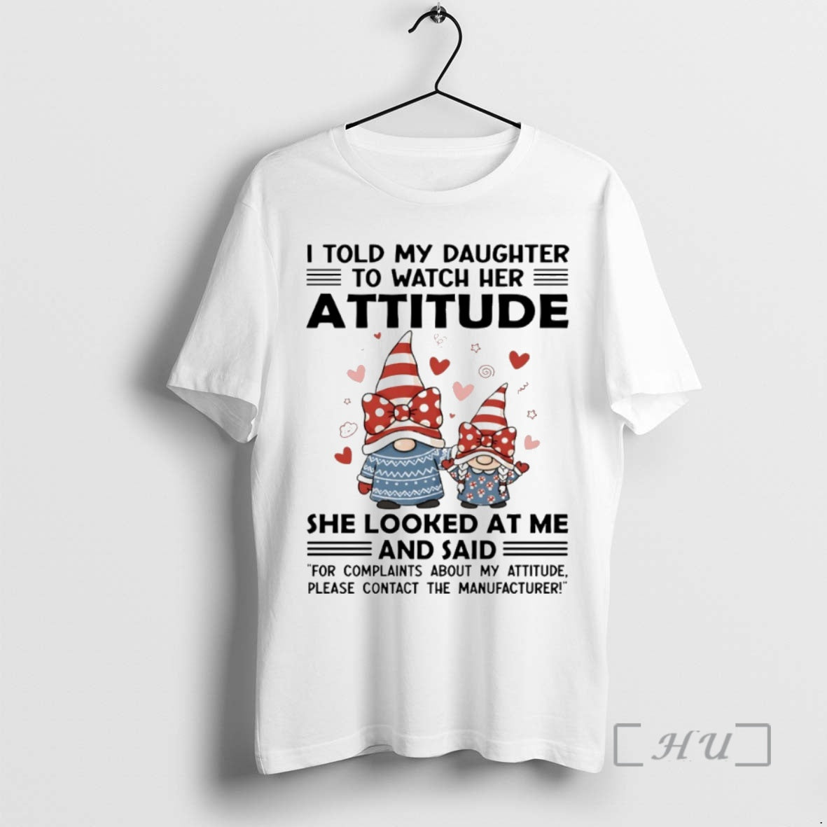 Officials Gnome I Told My Daughter To Watch Her Attitude Circle Premium T Shirts Sweater Hoodie, Sweatshirt